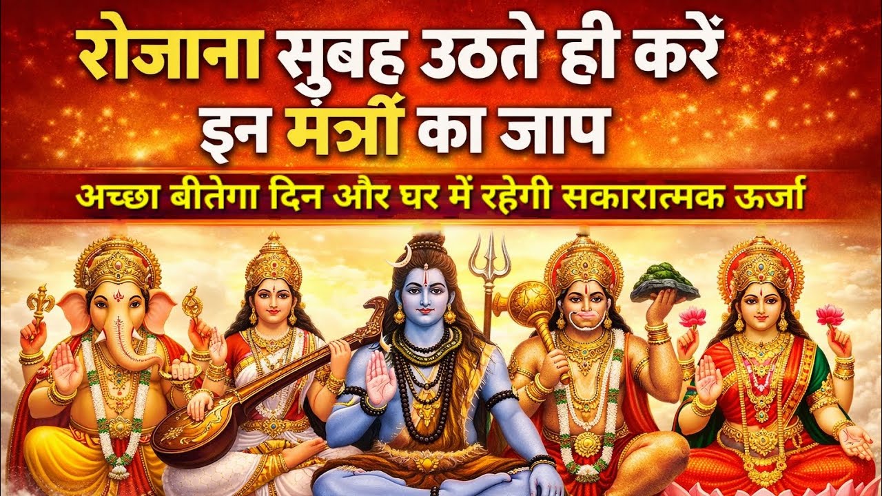 5 Powerful Mantras | गणेश, गायत्री, महामृत्युंजय, हनुमान, लक्ष्मी मंत्र | All in One