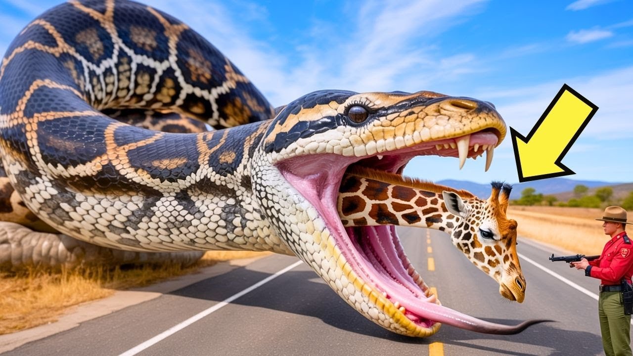 SOLDIERS ENTER RESTRICTED AREA TO SAVE MOTHER GIRAFFE FROM DEADLY SNAKE