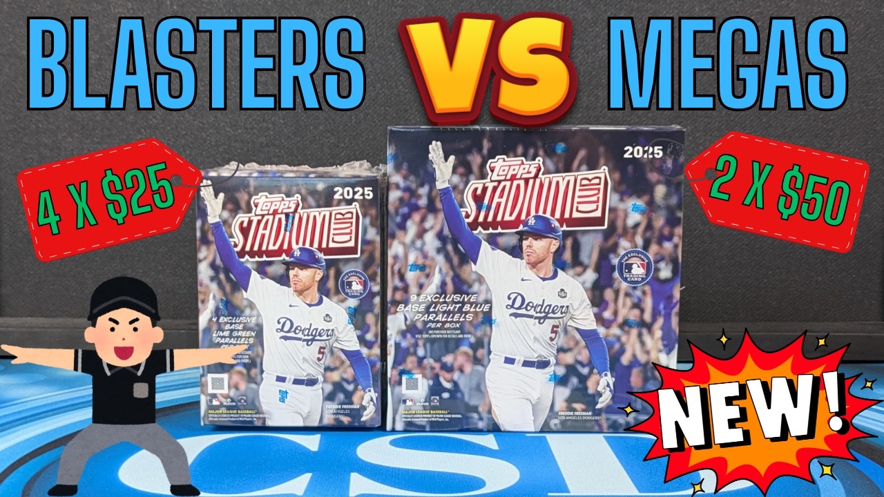 Обзор бейсбольных наборов Topps Stadium Club Baseball Blaster Box и Mega Box 2025 года!! Кто побе...