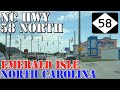 NC 58 North - Emerald Isle Beach Towns - North Carolina - 4K Highway Drive