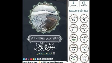 سورة الزمر الآية ٧٣-٧٤ القارئ عبدالعزيز سحيم
