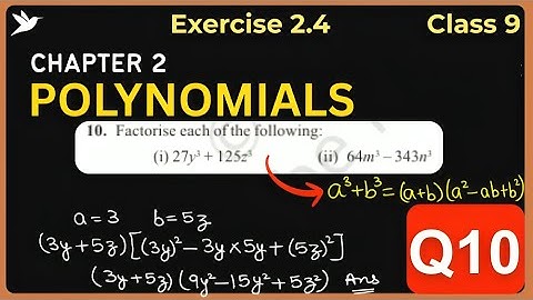 Class 9 Maths Ex 2.4 Q10 | Factorisation Using Identities | Chapter 2 Polynomials #class9maths
