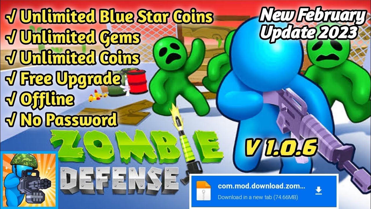 Update!!! Zombie Defense Mod Apk New Update Version 1.0.6 2023