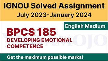 IGNOU BPCS 185 Solved Assignment 2023-24 PDF Download | English Medium | Vidyamojo