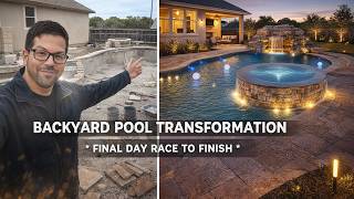 Custom Pool & Outdoor Living Tour in Boerne TX  Swim Up Bar, Spa Details & Modern Pool Design