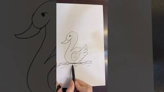Very easy drawing of a duck | Duck drawing tutorial | How to draw a duck?