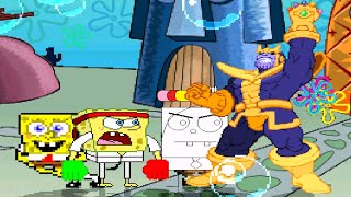 THANOS INVADES BIKINI BOTTOM! IN DIFFERENT TIMELINES!