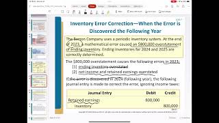 Chapter 9 (48-54) Inventory Error