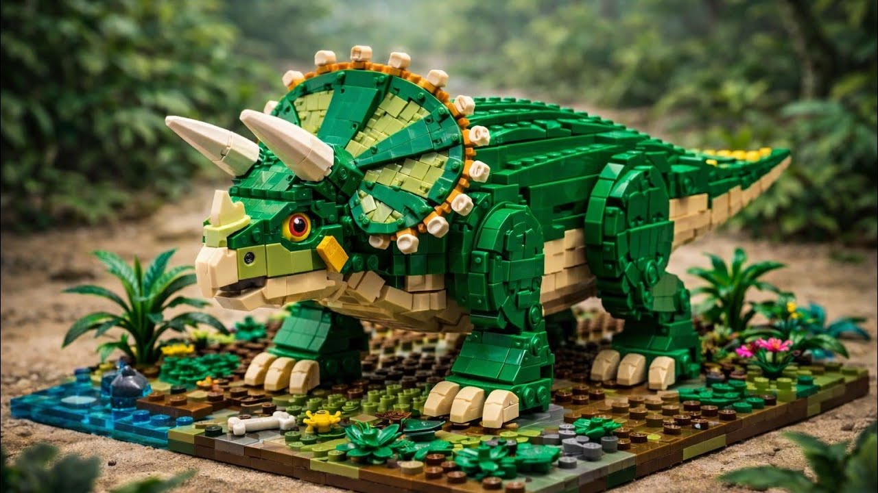 Building a lego triceratops!