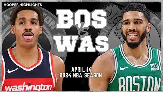 Boston Celtics vs Washington Wizards Full Game Highlights | Apr 14 | 2024 NBA Season