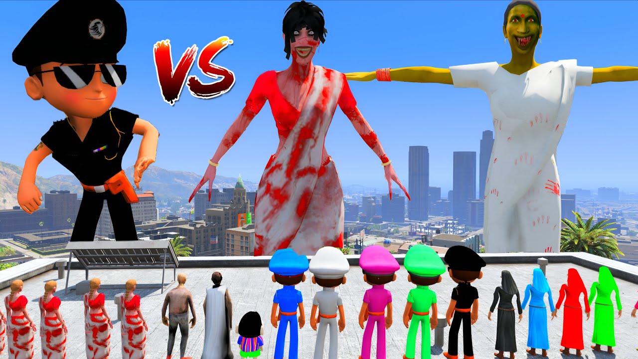 Little Singham Vs Kamla In Gta 5 | Little Singham Saved All His Friends
