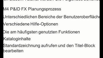 M4 P&ID FX - Tutorial 1.1 - Einführung in M4 P&ID FX