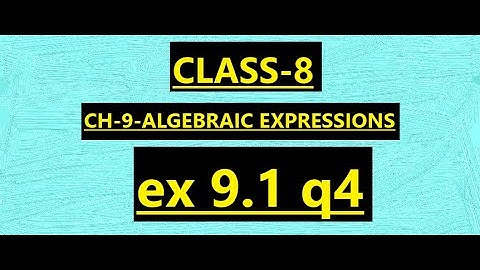 CLASS 8- ex 9.1 q4 a | INFINITE MATH UNIVERSE