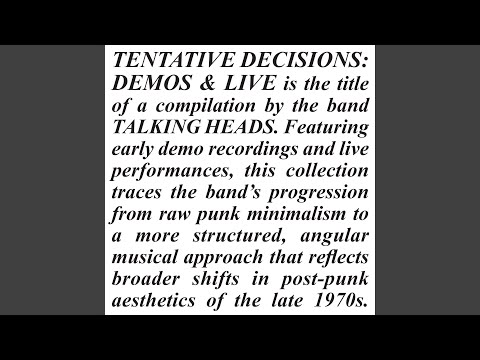 Talking Heads Release Demos & Live Collection, 'Tentative