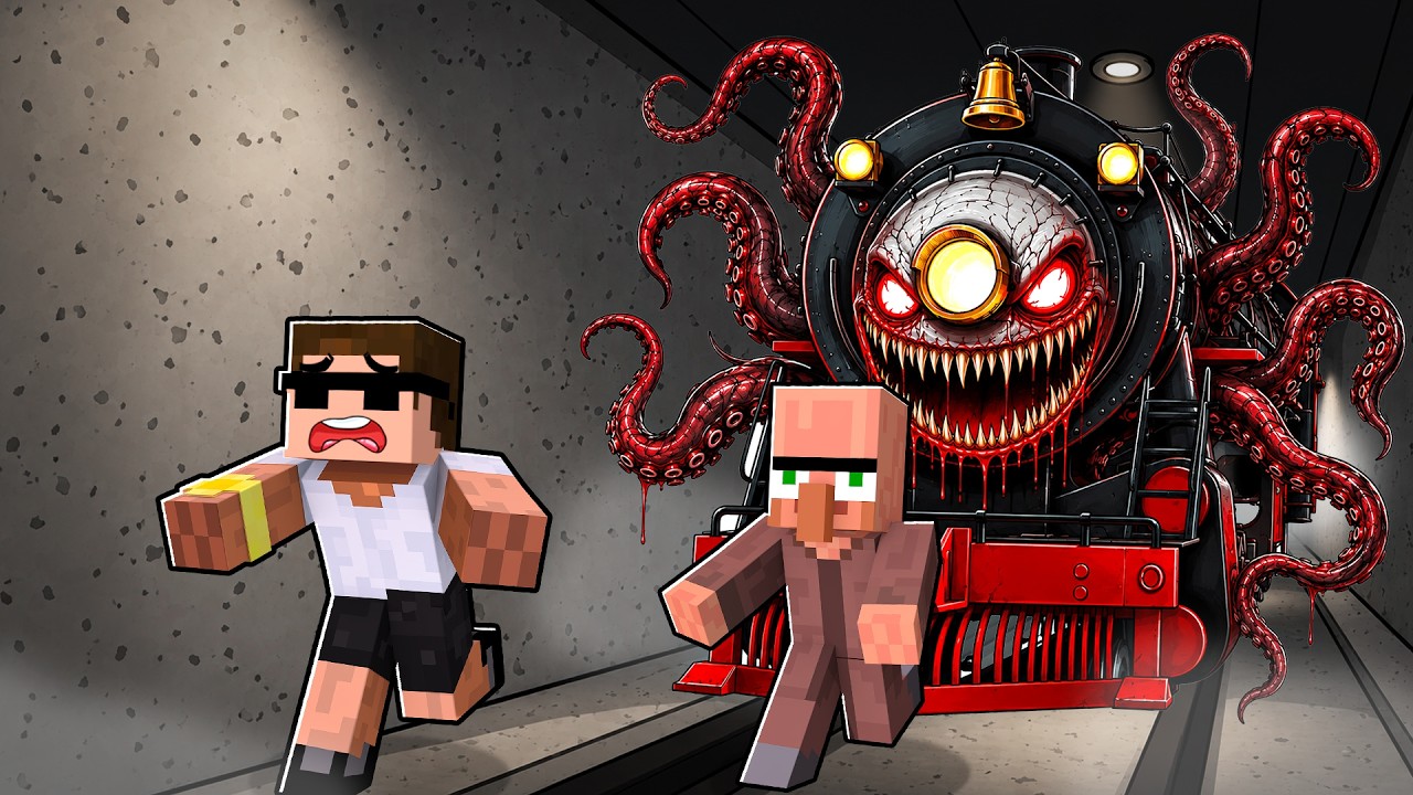 Escaping from Horror Scary Train in Roblox..