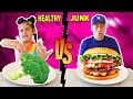 HEALTHY VS JUNK FOOD CHALLENGE | Jancy Family
