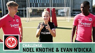 Eintracht Frankfurt vs. Kickbox | Gong-Challenge mit Noel Knothe & Evan N'Dicka