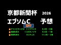 【競馬予想】 京都新聞杯 エプソムカップ 2026 予想