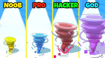 NOOB vs PRO vs HACKER vs GOD - Crazy Tornado Colors