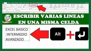 añadir salto de linea en excel (como escribir varias lineas en una misma celda de excel)