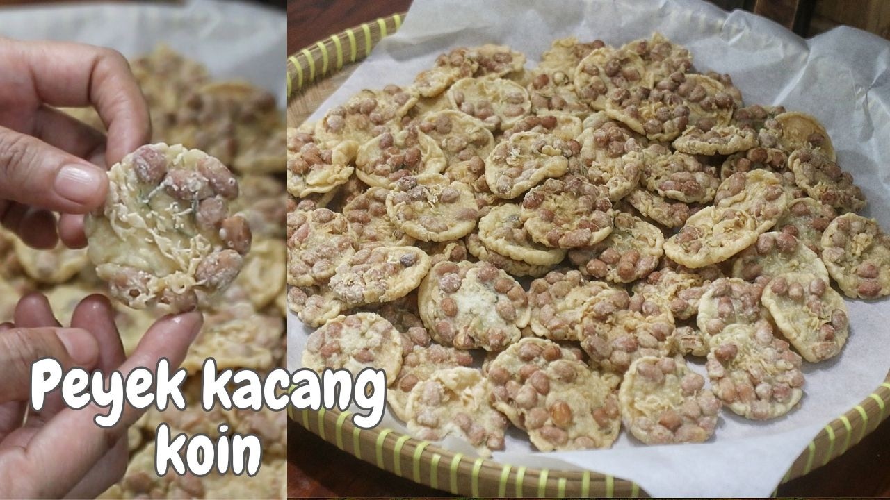 Peyek kacang koin renyah, kombinasi 3 tepung dan 1 butir telur