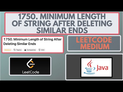 Leetcode | 1750. Minimum Length of String After Deleting Similar Ends | Medium | Java