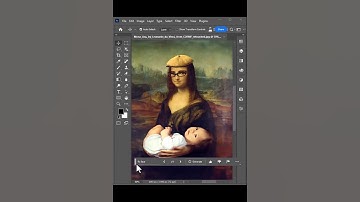 Modification of the image of Monalisa with artificial intelligence by #photoshop #ai #shorts
