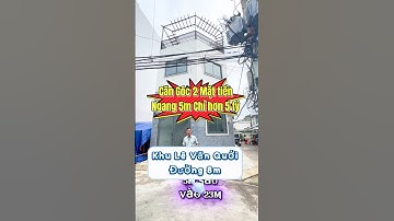 Căn Góc 2 mặt tiền khu Lê Văn Quới. Ngang 5m Chỉ hơn 5 tỷ. Đường 8m gần nagx tư bốn xã.0765.2222.41