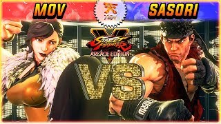 SFV AE ✪ MOV (Chun li) vs SASORI (Ryu) | FT5 Set ✪ SF5 TenSFV