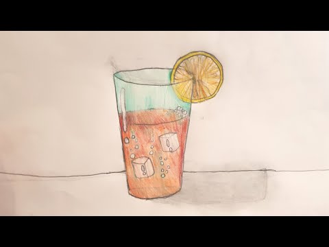 დავხატოთ ყინულებიანი წვენის ჭიქა
