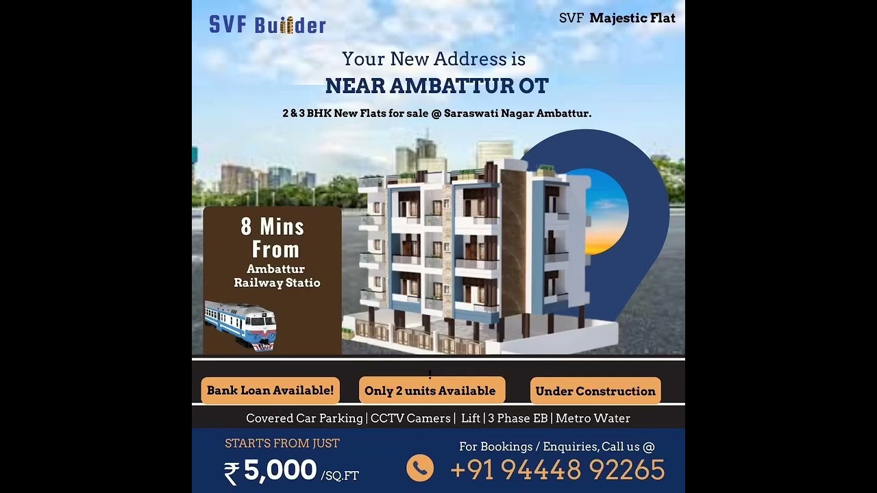 🏠 New Flats for Sale @ Chennai, Ambattur!