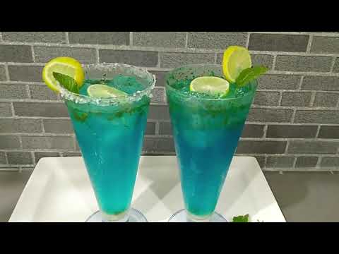 Blue Lagoon Mojito |Blue Curacao Lemonade |Blue Lagoon Mocktail | Iftar Drinks 2021 |Samia's Kitchen