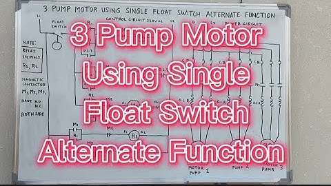 3 Pump Motor Using Single Float Switch Alternate Function
