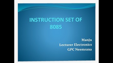 8085 Instructions part 3 Logical Instructions (EL-207) by Manju, GPC NEEMRANA