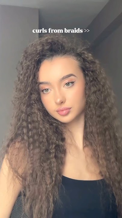  heatless curls: curls from braids🎀 - YouTube