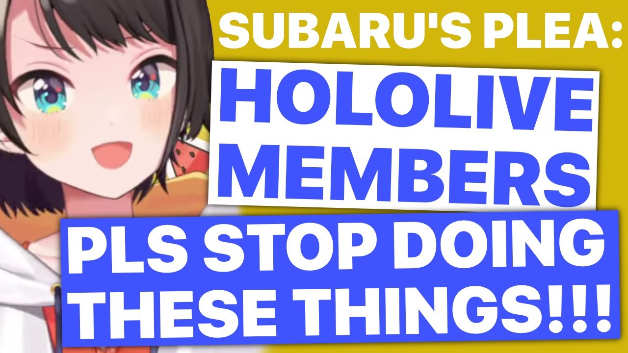 Subaru Has Something To Say To Hololive Members [Eng Subs