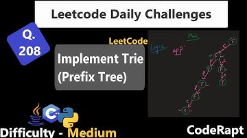 Implement Trie || Python || C++ || Java || Q. 208 || LeetCode Daily Challenges
