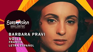 Video thumbnail of "Barbara Pravi - Voila - letra español | Francia - Eurovision 2021"