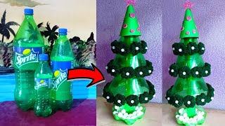 Christmas Craft Ideas ! Christmas Tree Making Ideas ! Sprite Bottle Craft Idea !BD Creativity World!