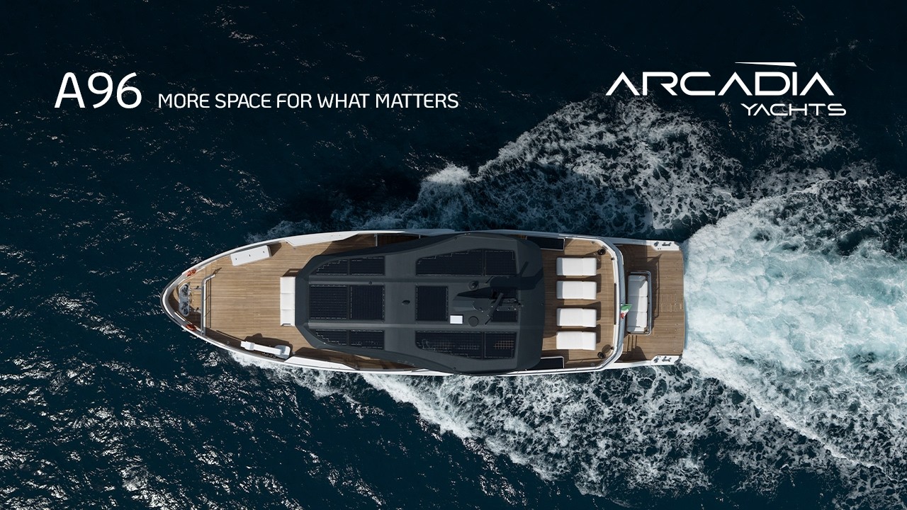 ⁣Arcadia Yachts A96 | More Space for What Matters