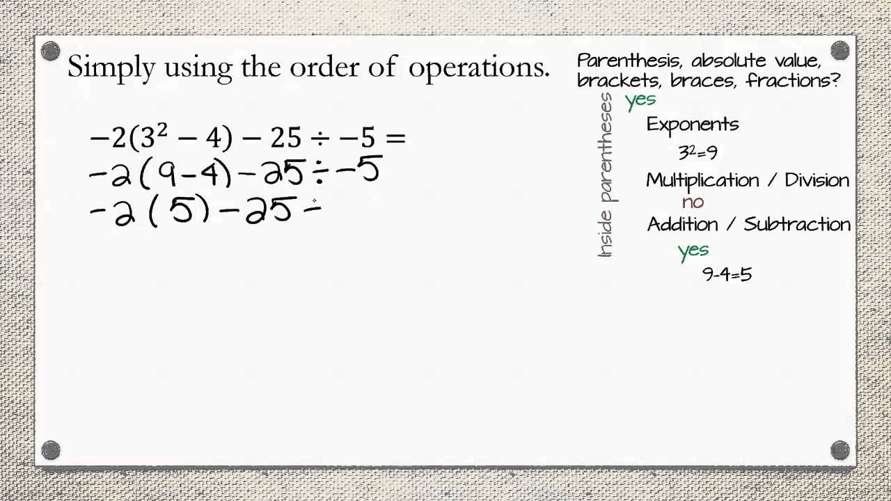 order of operations free worksheet youtube