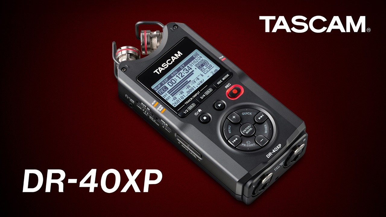 DR-40XP | 可動式マイク・XLR/TRS入力搭載 32ビットフロート録音対応