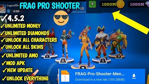 I frag pro shooter mod menu v4.5.2 I frag pro shooter mod apk I unlock all characters