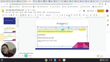Two Step Word Problems #3   Google Slides 1