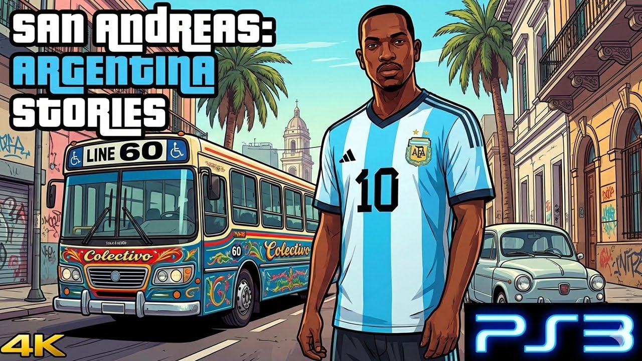 🇦🇷 ¡GTA SAN ANDREAS ARGENTINA EN PS3! Colectivos, Patrulleros y Más HENCFW