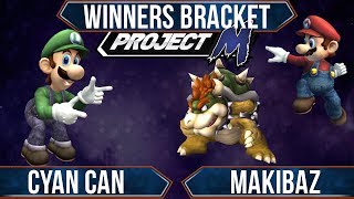 MWC2017 - Cyan Can (Luigi) vs Makibaz (Bowser, Mario) - Project M Singles
