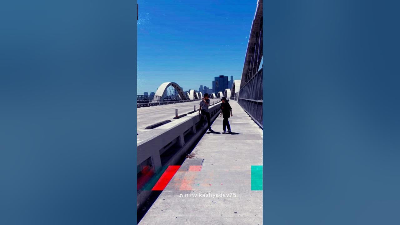 On 6th Street Bridge #dtla#losangeles#rockon On 6th Street Bridge #dtla#losangeles#rockon