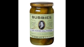 Azure Standard Product Review Bubbies Baby Kosher Dill Pickles Raw Fermented