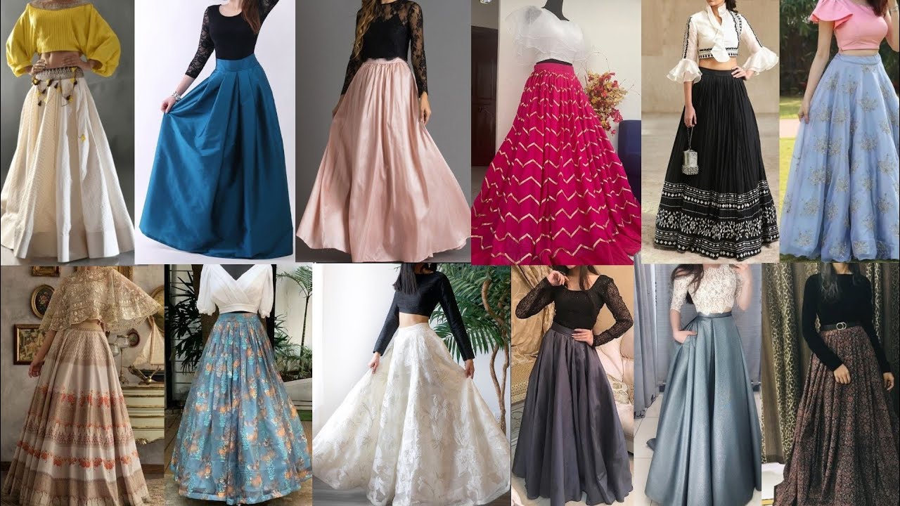 Beautiful Maxi Skirt Design | Skirt With Top | Long skirt Design | Party  Wear Long Skirt | - YouTube