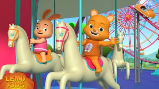 Colorful Roller Coaster Ride | Learn Colors for Kids | Lemo Nursery Rhymes